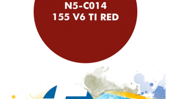 155 V6 TI Red  Paint for Airbrush 30 ml - Number 5