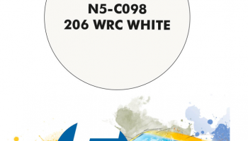 206 WRC White  Paint for Airbrush 30 ml - Number 5