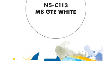 M8 GTE White  Paint for Airbrush 30 ml - Number 5