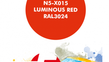 Luminous Red RAL3024  Paint for Airbrush 30 ml - Number 5