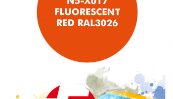 Fluorescent Red RAL3026  Paint for Airbrush 30 ml - Number 5