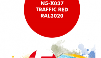 Traffic Red RAL3020  Paint for Airbrush 30 ml - Number 5