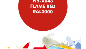 Flame Red RAL3000  Paint for Airbrush 30 ml - Number 5