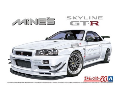Nissan Mine's BNR34 Skyline GT-R '02 1/24 - Aoshima