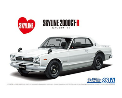 Aoshima 1/24 The Model Car Kit Ken&Mary Nissan Skyline KPGC110 2000GT-R Racing 