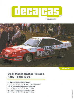 Opel Manta 400 Bastos Texaco Rally Team #3 - Decalcas