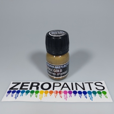 Pale Gold Paint - 30ml - Zero Metal Finishes - Zero Paints