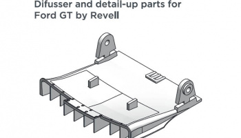 Difusser and detail-up parts for Ford GT by Revell 1/24 - Decalcas