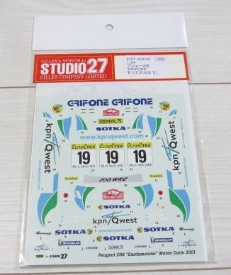 Peugeot 206 WRC "GRIFONE" Monte-Carlo 2001 1/24 - STUDIO27