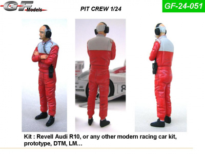 Pit Crew Figure Team Manager Audi DR.Ulrich - GF Models