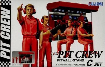 Pit Crew Pitwall Stand C Set 1/20 - Fujimi
