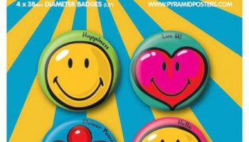 Placka set - Smiley 1 - 4x38mm