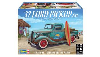 Plastic ModelKit MONOGRAM auto 4516 - 1937 Ford Pickup Street Rod with Surf Board (1:25) - Revell