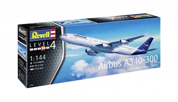Plastic ModelKit letadlo 03803 - A340-300 Lufthansa New Livery (1:144) - Revell