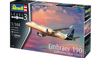 Embraer 190 Lufthansa New Livery (1:144) Plastic Model Kit 03883 - Revell