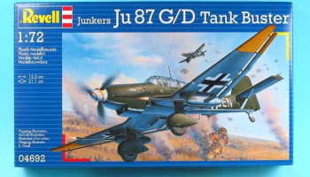 Plastic ModelKit letadlo 04692 - Junkers Ju87 G/D Tank Buster (1:72) - Revell