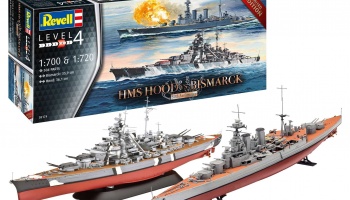 Battle Set HMS HOOD vs. BISMARCK - 80th Anniversary (1:700) Plastic ModelKit lodě Limited Edition 05174 - Revell