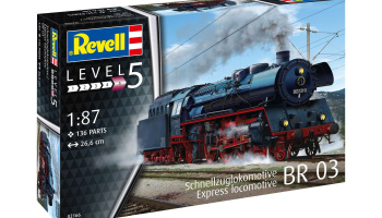Plastic ModelKit lokomotiva 02166 - Standard express locomotive 03 class with tender (1:87) - Revell