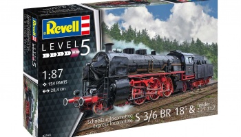 Express locomotive S3/6 BR18(5) with Tender 2‘2’T (1:87) - Revell