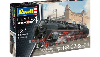 Plastic ModelKit lokomotiva - Express locomotive BR 02 & Tender 2'2'T30 (1:87) - Revell