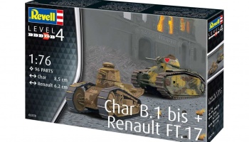 Plastic ModelKit military 03278 - Char B.1 bis & Renault FT.17 (1:76) - Italeri