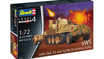 Plastic ModelKit military - sWS mit Flak-Aufbau als Sfl. mit 3,7cm Flak 43 (1:72) - Revell