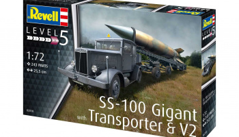 SS-100 Gigant + Transporter + V2 (1:72) Plastic Model Kit military 03310 - Revell