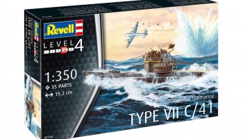 Plastic ModelKit ponorka 05154 - German Submarine Type VII C/41 (1:350) - Revell