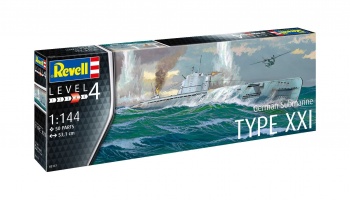 Plastic ModelKit ponorka  - German Submarine Typ XXI (1:144) - Revell