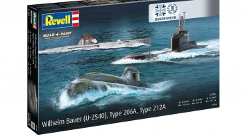 Plastic ModelKit ponorky 05186 - 70 Years Bundeswehr:Wilhelm Bauer,Type 206A,Class2 (1:144) - Revell