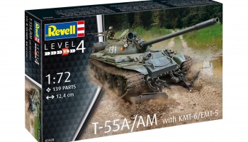 T-55A/AM with KMT-6/EMT-5 (1:72) Plastic Model Kit tank 03328 - Revell