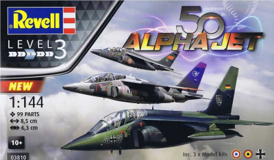 Plastic ModelKit letadla 03810 - 50th Anniversary "Alpha Jet" (1:144) - Revell