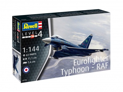 Plastic ModelKit letadlo 03796 - Eurofighter Typhoon - RAF (1:144) - Revell