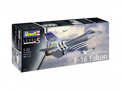 Plastic ModelKit letadlo 03802 - 50th Anniversary F-16 Falcon (1:32) - Revell