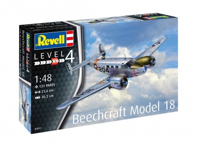 Plastic ModelKit letadlo 03811 - Beechcraft Model 18 (1:48) - Revell