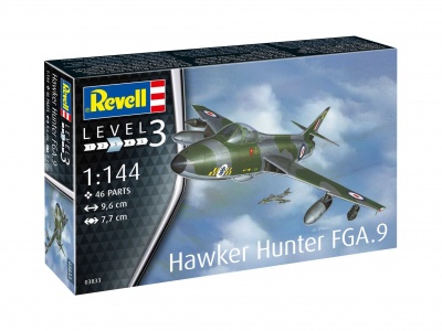 Plastic ModelKit letadlo 03833 - Hawker Hunter FGA.9 (1:144) - Revell