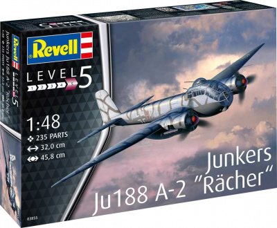 Plastic ModelKit letadlo 03855 - Junkers Ju188 A-1 "Rächer" (1:48) - Revell