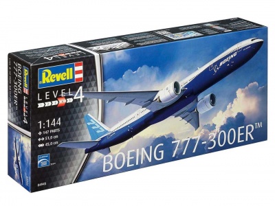 Plastic ModelKit letadlo 04945 - Boeing 777 - 300 ER (1:144) - Revell