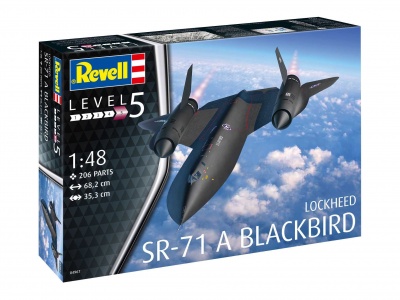 Plastic ModelKit letadlo - Lockheed SR-71 A Blackbird (1:48) - Revell