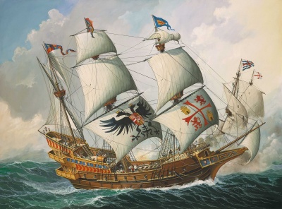 Plastic ModelKit loď 05620 - Spanish Galleon (1:96) - Revell
