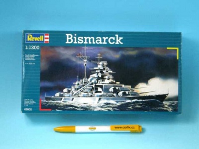 Plastic ModelKit loď 05802 - Bismarck (1:1200) - Revell