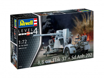 Plastic ModelKit military 8,8 cm Flak 37 + Sd.Anh.202 (1:72) - Revell