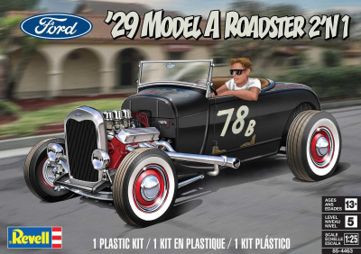 Plastic ModelKit MONOGRAM auto - '29 Ford Model A Roadster 2 in 1 (1:25) - Revell