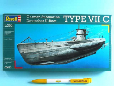 Plastic ModelKit ponorka 05093 - U-Boot Typ VIIC (1:350) - Revell