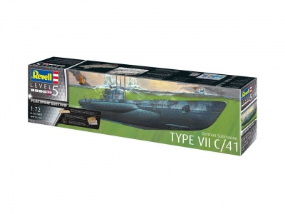 Plastic ModelKit ponorka Limited Edition 05163 - German Submarine Type VII C/41 (Platinum Edition) (1:72)