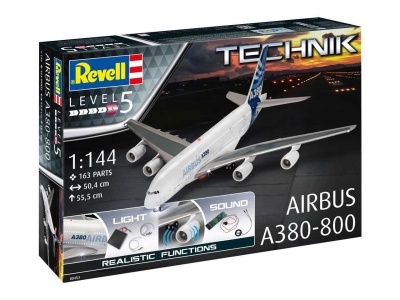 Plastic ModelKit TECHNIK - Airbus A380-800 (1:144) - Revell