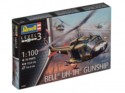 Plastic ModelKit vrtulník 04983 - Bell UH-1H Gunship (1:100) - Revell