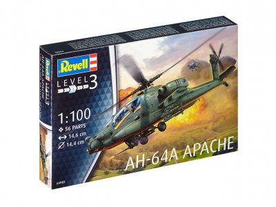 Plastic ModelKit vrtulník 04985 - AH-64A Apache (1:100) - Revell