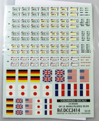 Plates 24 Heures LeMans - COLORADODECAL