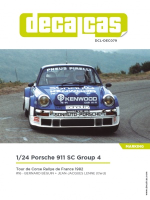 Porsche 911 SC Group 4 sponsored by Kenwood Sonauto - 1982 1/24 - Decalcas